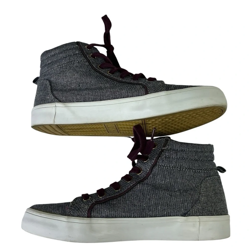 Old Navy‎ Girls Hightop Sneakers Chambray Blue Metallic Gold Sparkle and Purple